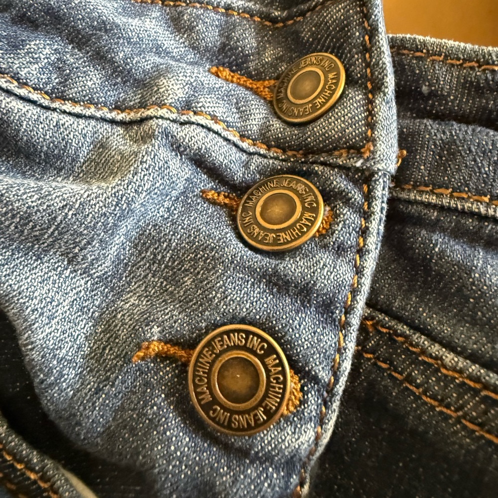 Women’s Machine Jeans Overall Shorts, sz Lg. - Picture 3 of 7